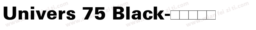 Univers 75 Black字体转换